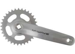 M-Wave Mighty Pédalier 33 Dent 170mm Aluminium - Argent