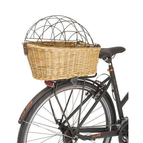 wicker rear bike basket