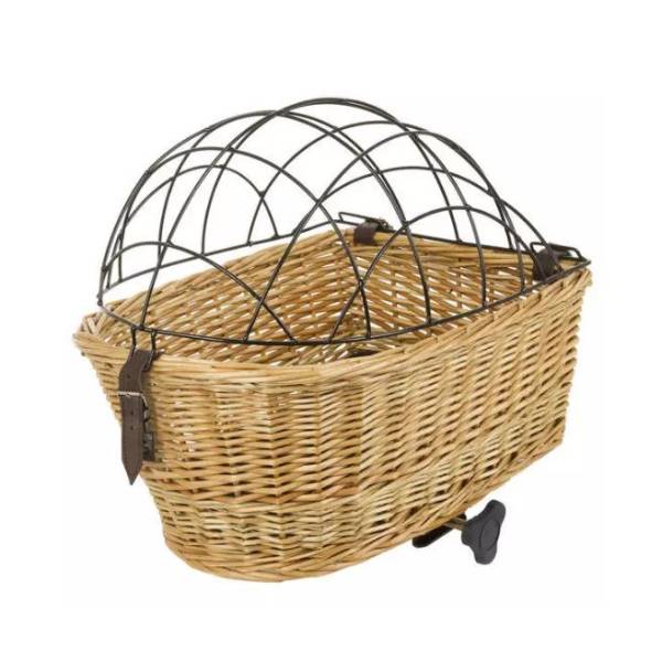 wicker dog basket for bike