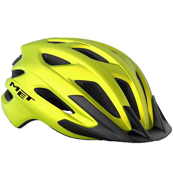 Bike Helmet With MIPS MET Crossover MIPS Bike Helmet - Lime/Yellow Metallic, Size Medium (52-59cm), Versatile Street To Trail Design Bike Helmet With MIPS MET Crossover MIPS Bike Helmet - Lime/Yellow Metallic, Size Medium (52-59cm), Versatile Street To Trail Design
