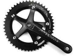 Miche Crankset Pista Advanced 48T 165mm 1/8 Inch - Black