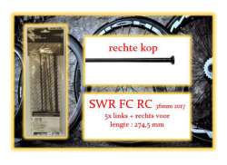Miche 辐条 套装 Lf/Rf 为. SWR FC RC 36mm 2017 - 黑色 (10)