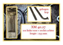 Miche 辐条 套装 Lf/Rr 为. XM 40 27.5" - 黑色 (10)