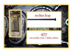 Miche Speiche Set Rf/Lr F&#252;r. 977 Gerade - Schwarz (10)