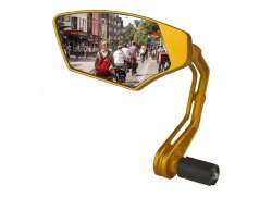 Mirage First Class Bicycle Mirror &#216;14.8-23mm Dimming L -Gold