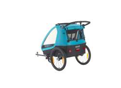 Mirage Tommy Fahrradanhänger 2-Kinder - Blau/Schwarz