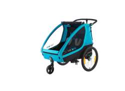 Mirage Tommy Reboque De Bicicleta 2-Crianças - Azul/Preto