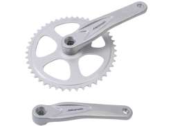 Miranda Alfa P&eacute;dalier 46T 1V 170mm Carr&eacute; Axe - Argent