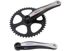 Miranda Beta Guarnitura 46T 1V 170mm Quadrato Axle - Nero