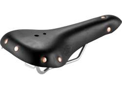Monte Grappa Sports Bicycle Saddle Leather - Black