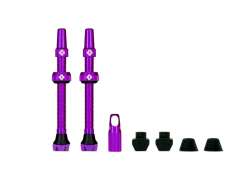 Muc-Off Sem Tubo V&aacute;lvula Conjunto Presta 60mm - P&uacute;rpura