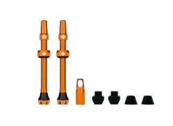 Muc-Off Tubeless V&aacute;lvula Juego Presta 44mm - Naranja