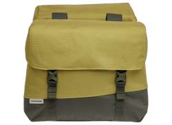 New Looxs Oslo Joli Double Pannier 37L - Olive Green/Yellow