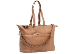New Looxs Verla Laptop Bag 21L Leather - Cognac Brown