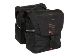 New Looxs Vigo Dubbele Fietstas 40L Racktime - Zwart/Oranje