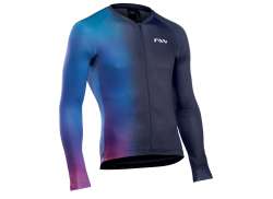 Northwave Blade Camisola De Ciclismo Ls Homens Zwart Iriserend