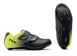 Northwave Core Junior Pantofi De Ciclism Negru/Galben Fluo - 32