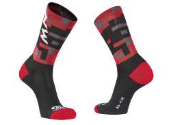 Northwave Core Wool Vysoký Cyklistické Ponožky Červená/Černá - M 40-43