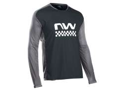 Northwave Edge Fietsshirt LM Heren Zwart/Grijs