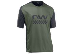 Northwave Edge Koszulka Rowerowa Ss (Kr&oacute;tki Rekaw) Mezczyzni Zielony/Czarny