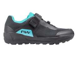 Northwave Escape Evo 2 鞋 女士 黑色/绿松石色 - 36
