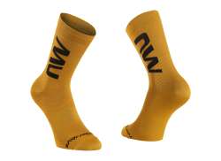 Northwave Extreme Air Cykelsockor 16cm Gul - S 36-39