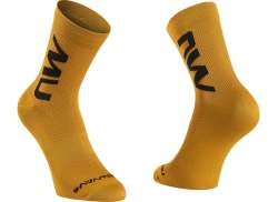 Northwave Extreme Aire Calcetines De Ciclista Mid Amarillo - XS 34-36