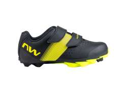 Northwave Hammer J&uacute;nior Cal&ccedil;ado De Ciclismo Preto/Amarelo Fluo - 32
