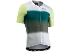 Northwave Lamă Air Tricou Cu M&acirc;necă Lungă Pentru Ciclism Ss Alb/Cool Matcha Wit/Cool Matcha
