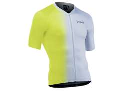 Northwave Lamă Tricou Cu M&acirc;necă Lungă Pentru Ciclism Ss Bărbați Gray/Yellow Fluor.