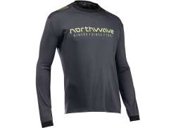 Northwave Sharp Tricou Cu M&acirc;necă Lungă Pentru Ciclism Bărbați Negru/Cool Matcha - 2XL