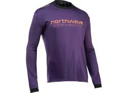 Northwave Sharp Tricou Cu M&acirc;necă Lungă Pentru Ciclism Bărbați Purpuriu/Portocaliu - L