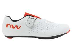 Northwave Sonic Plus Buty Rowerowe Bialy/Czerwony Fluo - 36