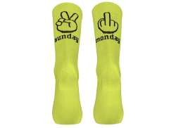 Northwave Sunday Monday Chaussettes De Cyclisme Gris/Vert Gray/Green