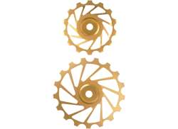 NovaRide Oversized Dearailleurwieltjes 14/17T - Gold