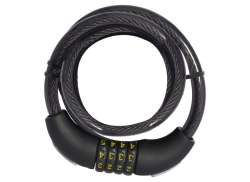 OXC Combinaison Coil12 Chiffre-Câbles Antivol 1.5m x 12mm - Noir