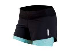 Pearl Izumi Flash 2 I 1 Running Shorts XL -Black/Aruba Blue