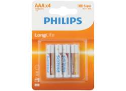Philips 배터리 LR3 (AAA) Longlife (4)