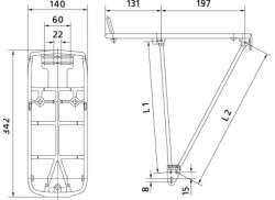 Pletscher Bagaznik Athlete 26-28" Montaz Do Ramy Srebrny