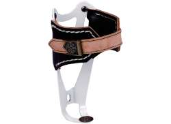 Point Retro Bottle Cage Leather - White/Brown