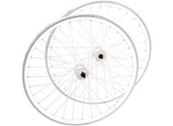 Point Wheel Set Fixed and Free Flip/Flop - White/White