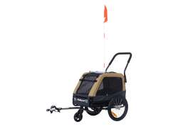 Polisport Capac Remorcă Cărucior Pentru C&acirc;ine 2 &Icirc;n 1 Stroller XL - Caramel