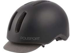 Polisport Commuter Capacete Matt Preto/Cinzento - M 54-58cm