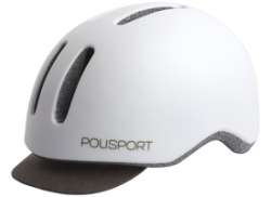 Polisport Commuter Helmet Matt White/Gray - L 58-61cm