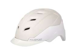 Polisport E-City 骑行头盔 白色/奶油色 - 尺寸 M 54-59cm
