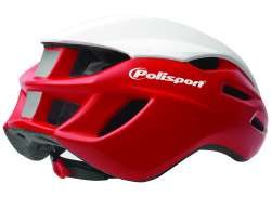 Polisport エアロ ロード ヘルメット マット レッド/ホワイト/ブラック - L 58-61cm