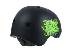Polisport Граффити Велосипедный Шлем Матовый Черный/Зеленый - 53-55cm