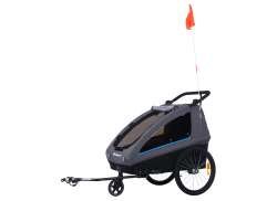 Polisport Kids Trailer Kinderkar 2 In 1 Stroller - Grijs