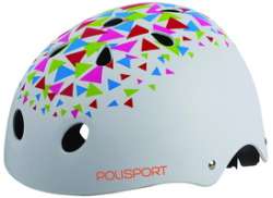 Polisport Traingles Cycling Helmet Matt White/Orange 53-55cm