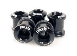 Praxis Road 链条 牙盘螺栓 套装 铝 - 黑色